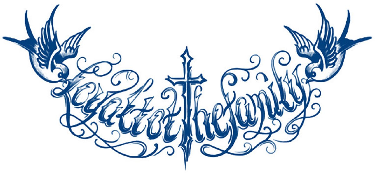 Tijdelijke tattoo Loyal to the Family 2 weken
