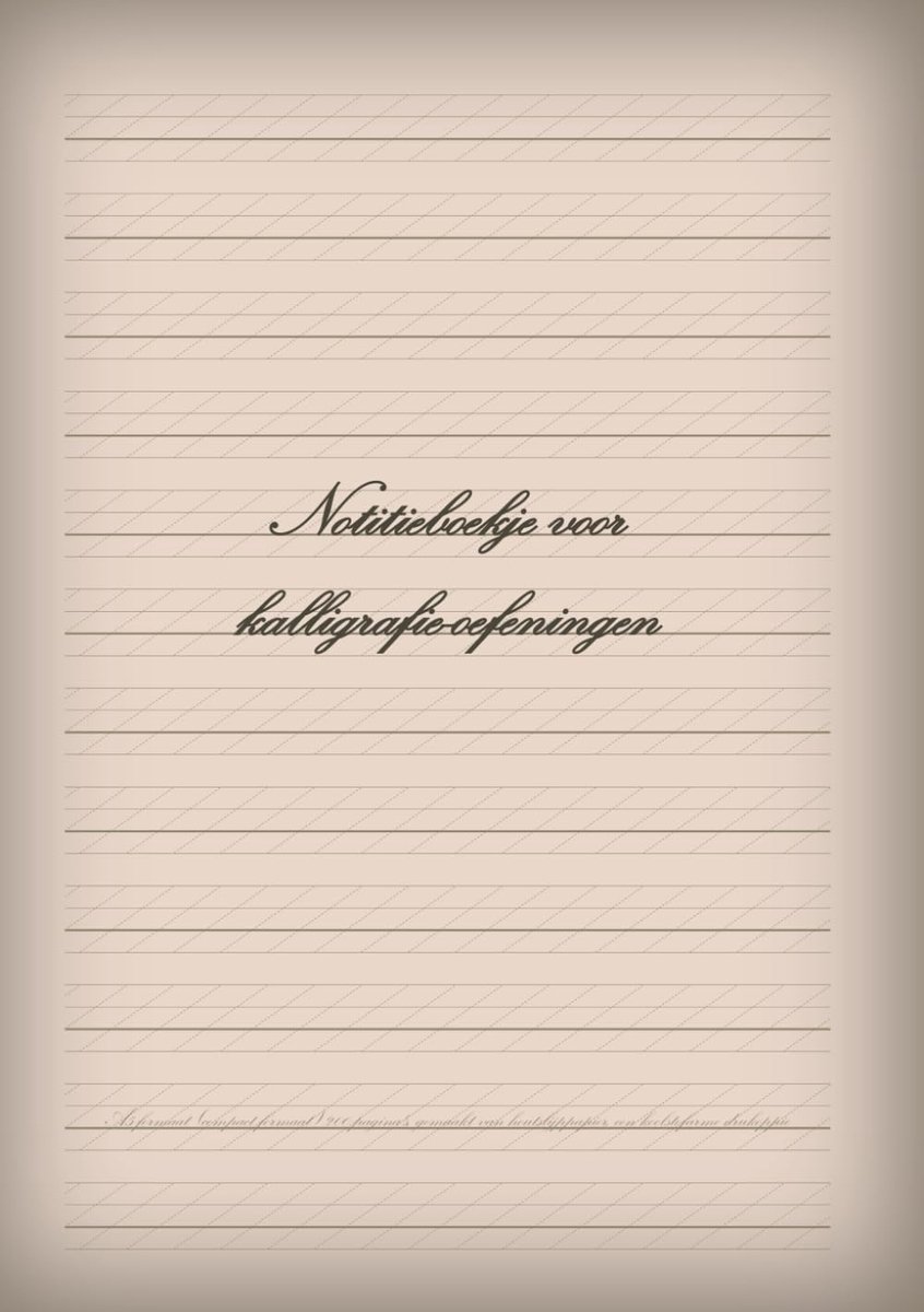 Notitieboekje voor kalligrafie-oefeningen A5 - houtpulp - 200 pagina's - ideaal voor creatief schrijven - ShopVlot