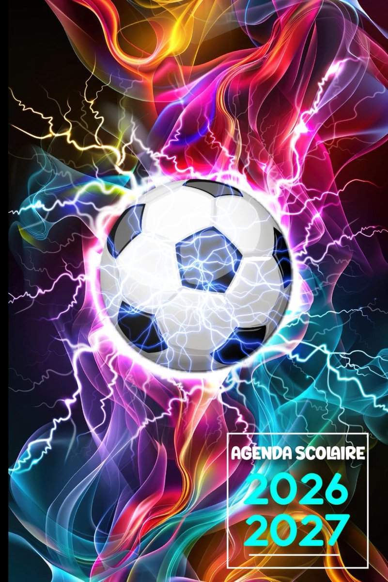 Agenda scolaire 2026-2027 football - planificateur journalier - 2 dagen per pagina - ideaal voor studenten - ShopVlot