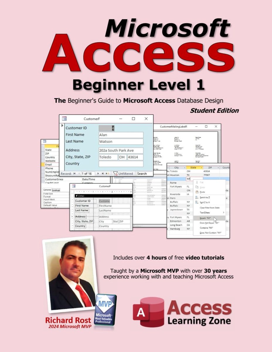 Microsoft Access cursus niveau 1 - studenteneditie - beginnersgids - leer databaseontwerp - ShopVlot