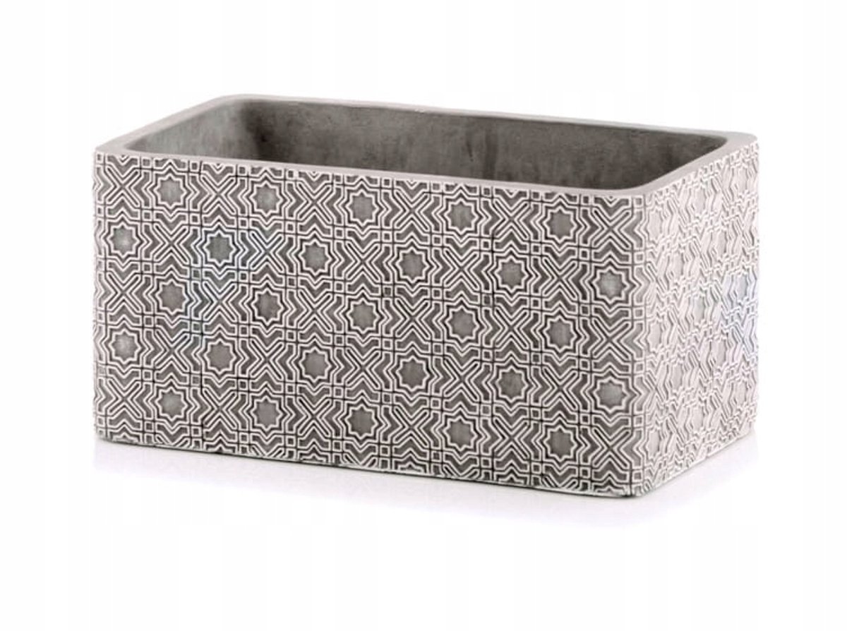 Grijze Betonnen Plantenbak 27x14x13 cm - Decoratief en Duurzaam