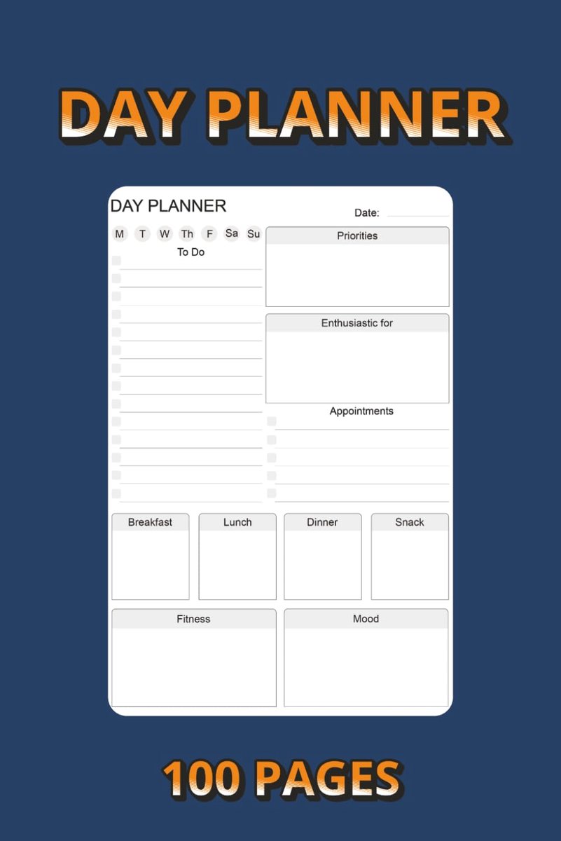 Dagplanner 6x9 inch - 100 pagina's - Organiseer taken - Verhoog je productiviteit - ShopVlot