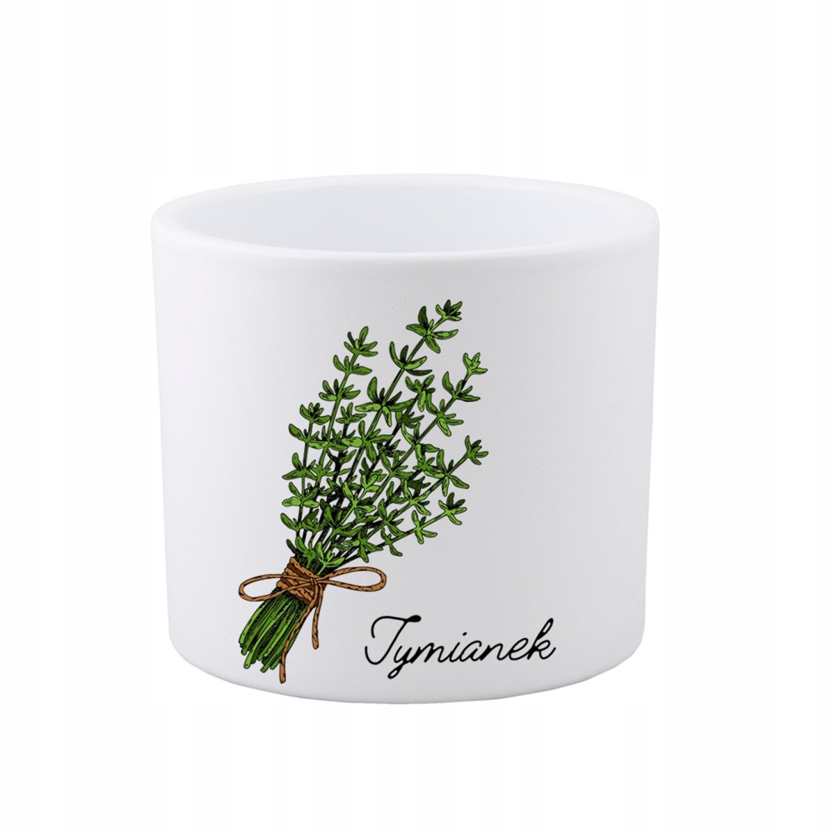 Matte Witte Keramische Pot voor Kruiden - 12x12cm