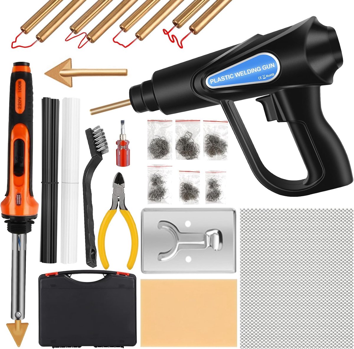 Plastic lasmachine - 852-delige reparatieset - inclusief soldeergereedschap - ideaal voor voertuigen en boten - ShopVlot