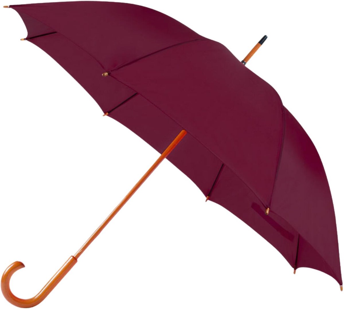 Bellatio Design Paraplu Dryfeet - bordeaux - dia 105 cm - 85 cm lang - 8 panels - regen - polyester/hout - Classic model