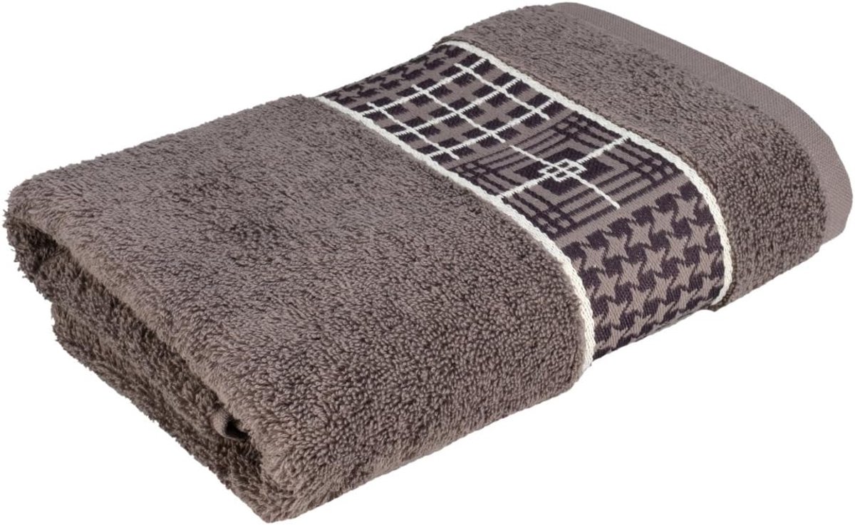 Frottana handdoek 50 x 100 cm - 100% katoen - asgrijs - zacht en absorberend - ShopVlot