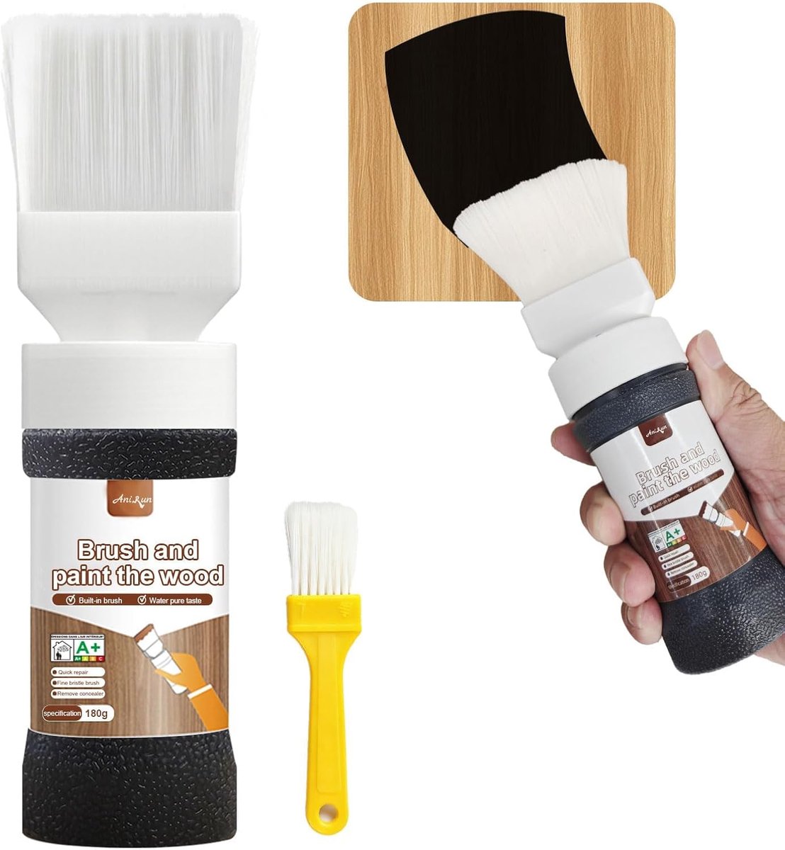 Zwarte verf 180 g - watergedragen formule - snel drogend - ideaal voor meubels en muren - ShopVlot