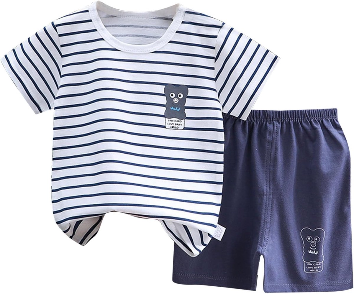 Baby kleding set 92 jongens - korte mouwen - 100% katoen - ideaal voor de zomer - SnelShoppen