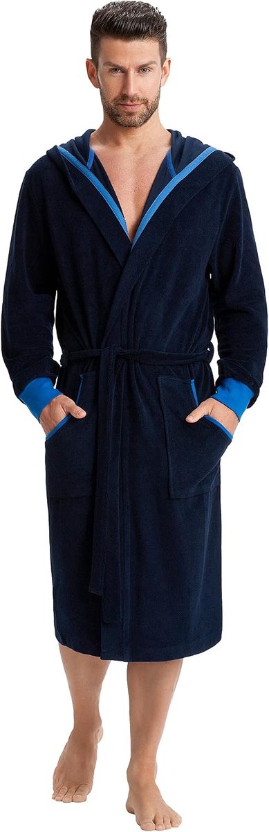 Dressing gown voor mannen - Sportieve stijl - Sauna jas - Comfortabel en stijlvol - SnelShoppen