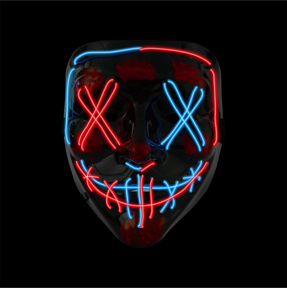 Halloween masker LED - kostuum masker - voor mannen en vrouwen - voor een spookachtige uitstraling - SnelShoppen