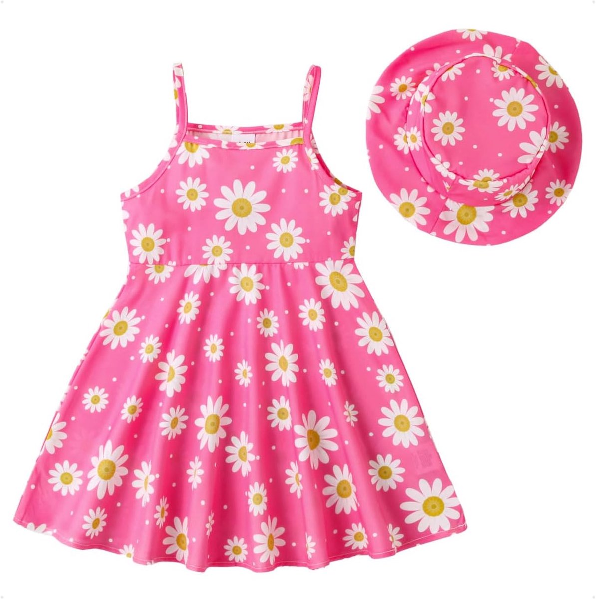 Meisjes Mouwloze Margrietjurk - 2 Delige Set - Bloemenjurk voor Meisjes - Perfect voor Lente en Zomer - SnelShoppen