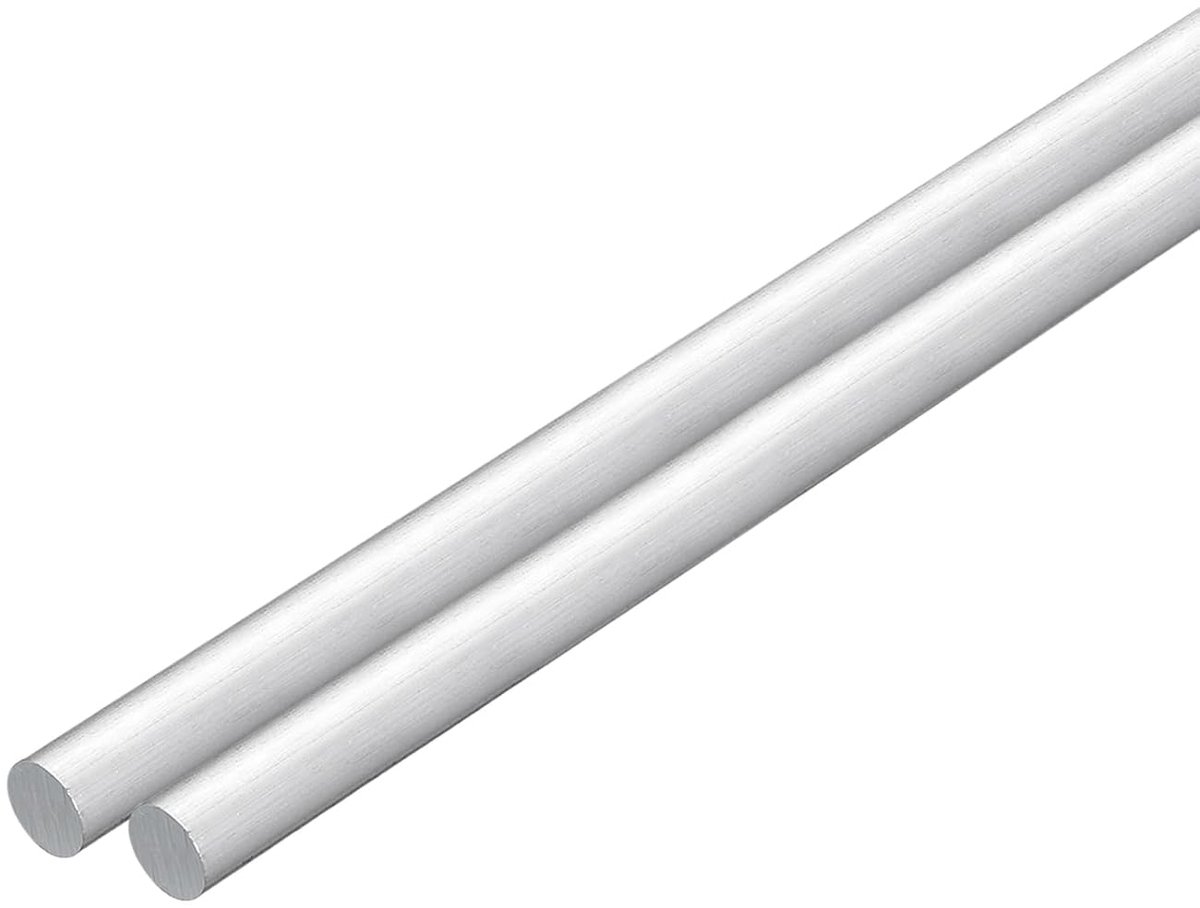 2 stuks 3/5 inch (15 mm) diameter ronde stang van aluminium 3/5 inch (3/5 inch) lang 12 inch lang aluminium ronde stang voor projecten aanhangers garage