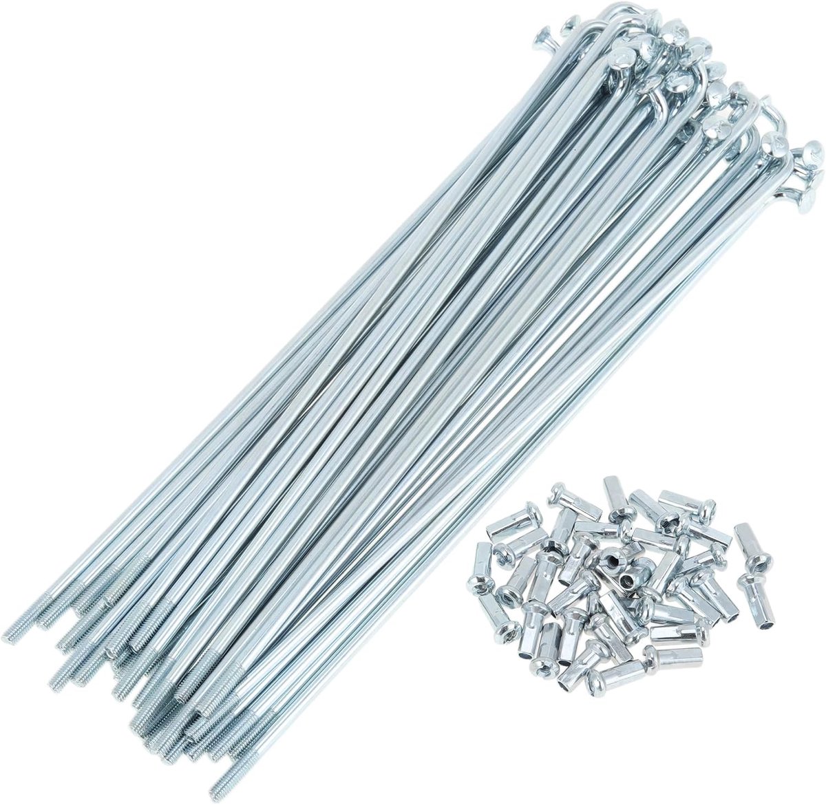 Spaken 12G 154mm Lengte Fiets Wiel Spaken Zilver Tone Carbon Staal Gegalvaniseerd