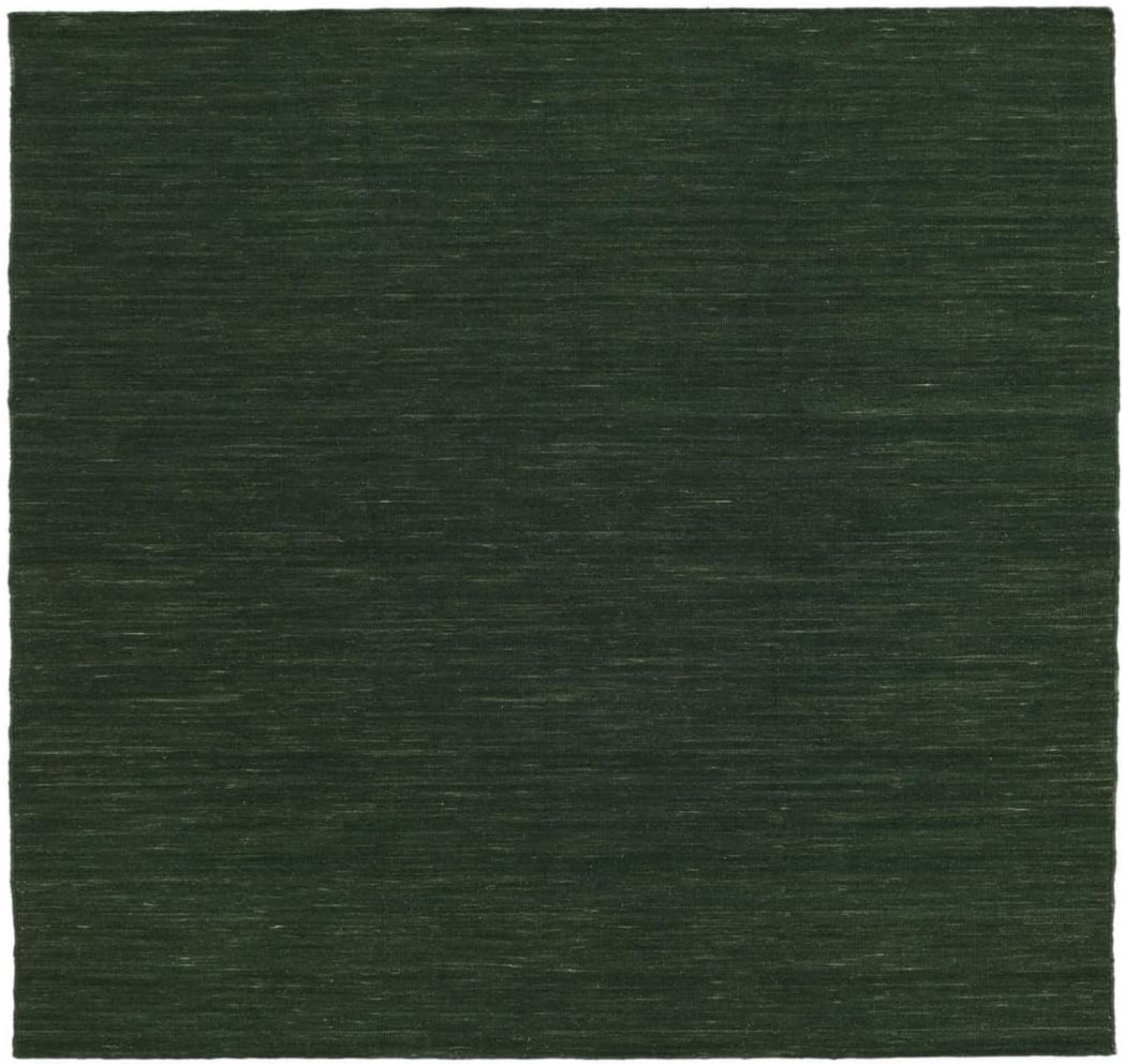 Handloom flat Vloerkleed, 250 x 250 cm, Forest Groen | Kelim, Vierkant, Laagpolig, Alleen chemisch reinigen, Woonkamer, Eetkamer, Slaapkamer