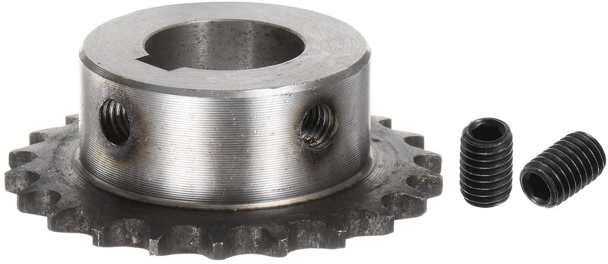 ISO/DIN 06B-1 Rolkettingwiel B-type, 25 mm boring, 3/8" verdeling, A3-staal enkel streng-rolkettingwiel gehard, 22 tanden