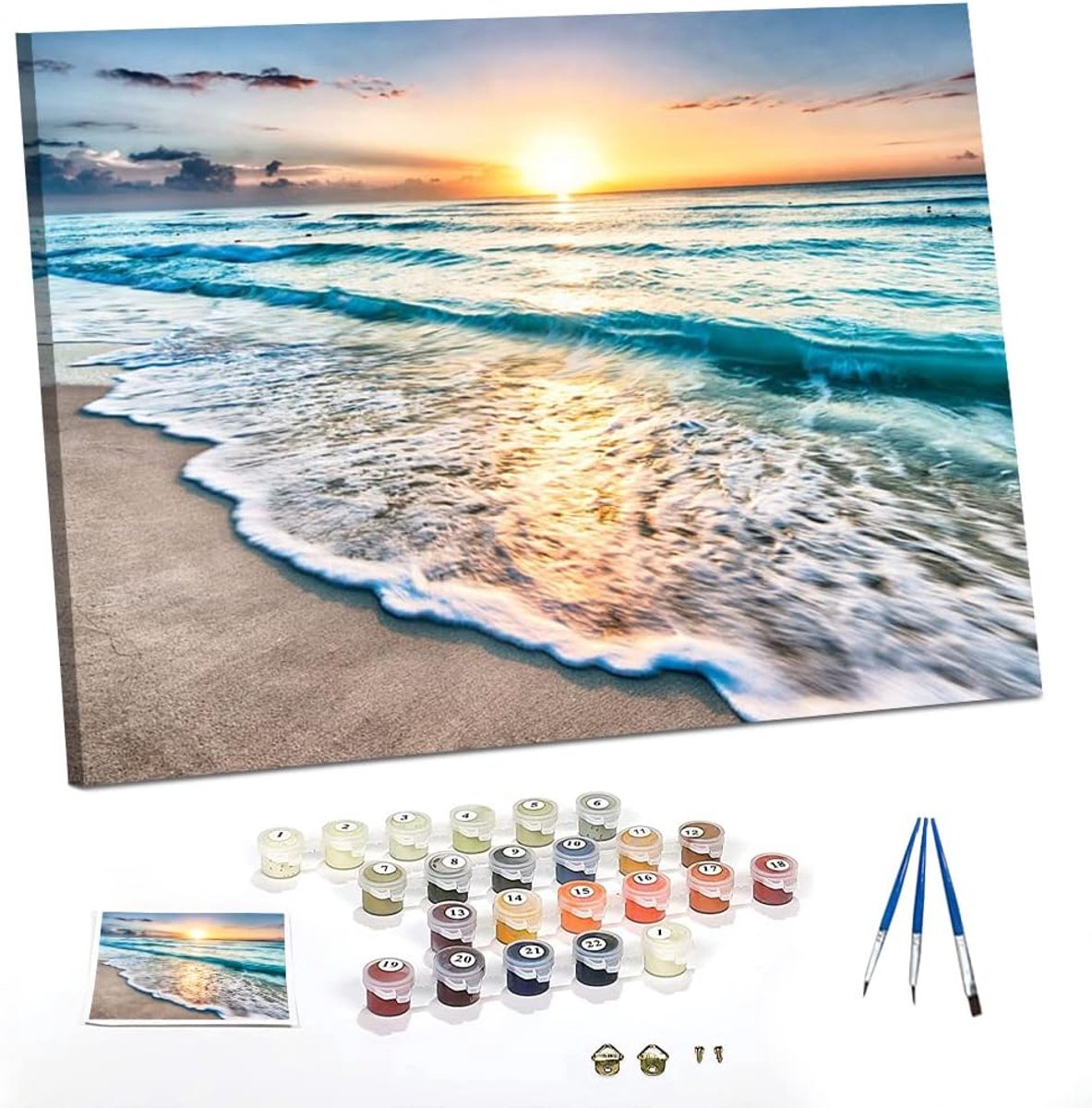 Schilderen op nummer 40 x 50 cm - handgeschilderd olieverfschilderij - doe-het-zelf kit - SnelShoppen