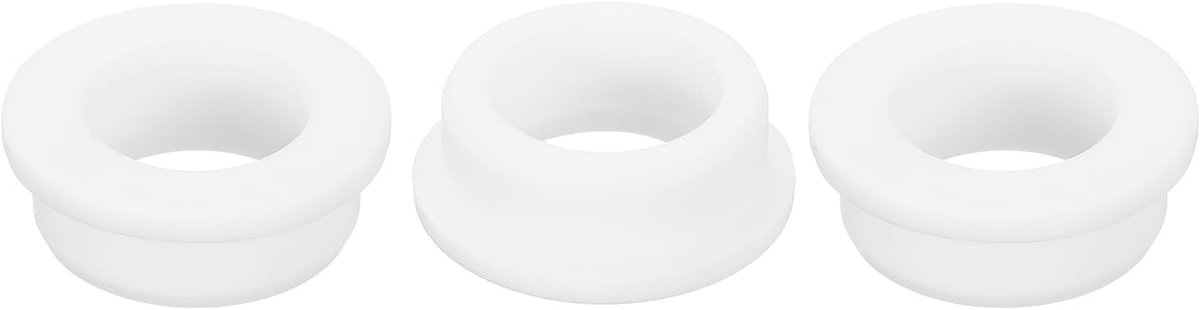 3 stuks rubberen schijven 40 mm boorgat, 30 mm ID-gat, witte schijfschijf van siliconen voor bekabeling, auto