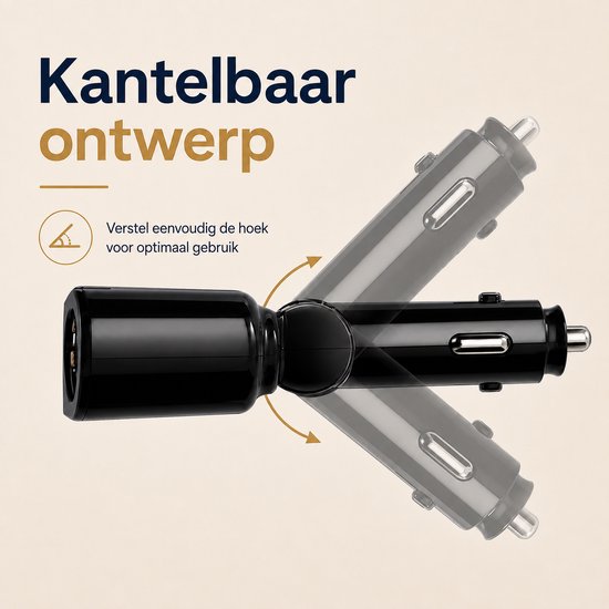 Sigarettenaansteker Splitter 1-naar-2 – 12V/24V Met Aan/uit-schakelaar En 15A Zekering Voor Auto En Boot