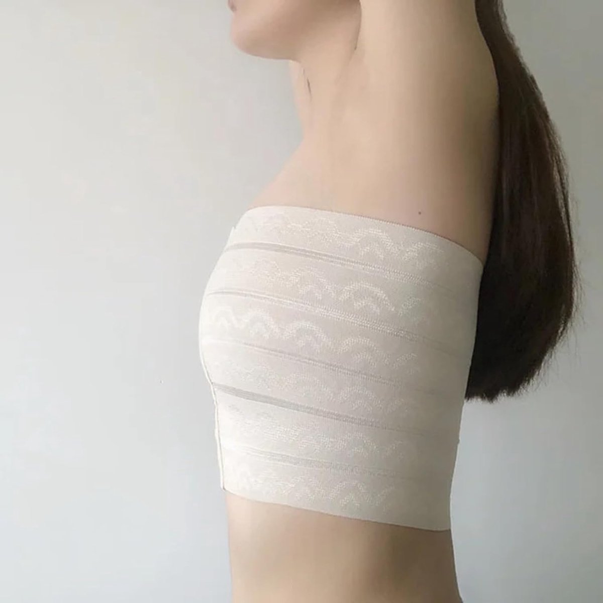 Trans Borst Binder, Lesbische Borstband Strapless Elastische Platte Borst Compressie Top Tomboy Ondergoed Tank Top