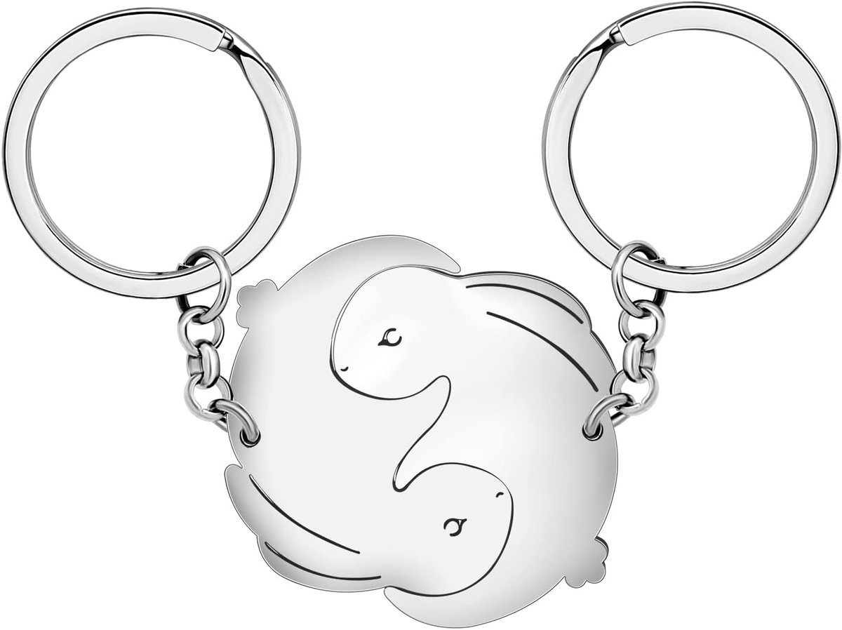 paar konijn sleutelhanger konijn sleutelhanger roestvrij staal koppels geschenken voor vrouwen meisje rugzak portemonnee bedels