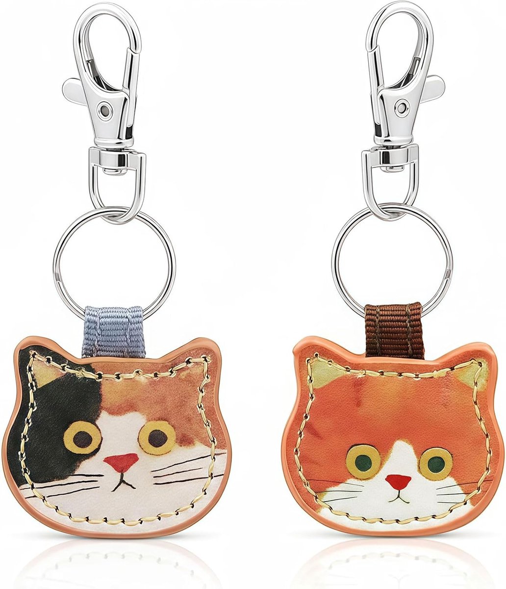 Katten Sleutelhanger, Schattige PU-leer Tas Hanger, Cartoon-Dier Geschenk voor Kattenliefhebbers