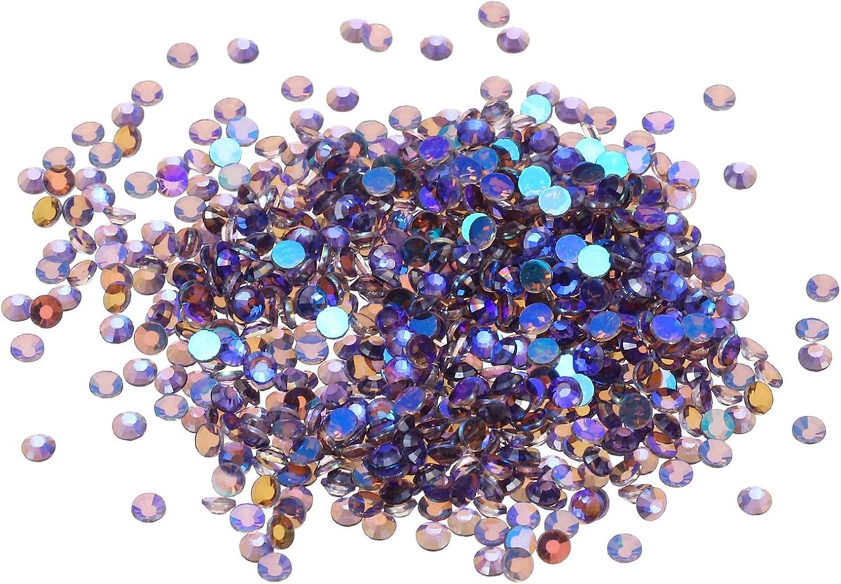 SS6/1440Pcs Glas Diamante Stras, Man Made Gems, Violet