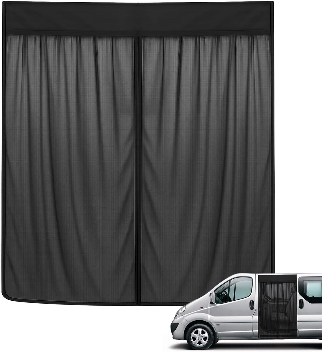 Muskietennet, magnetisch compatibel voor Opel Vivaro 19-25 schuifdeur, autoinsectnet, eendelige laag, insectenbescherming, zonwering, zijdeur, schaduwnet voor kamperen (150 cm H x 120 cm W)