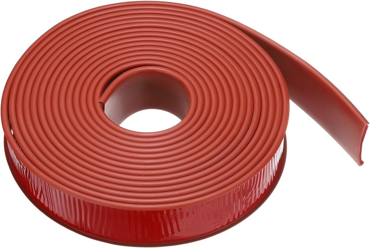 U-vorm randband 40 mm x 6 m zelfklevend TPE flexibele fineerband, zachte randbescherming voor meubels, kast, tafel, bescherming, reparatie, bruin
