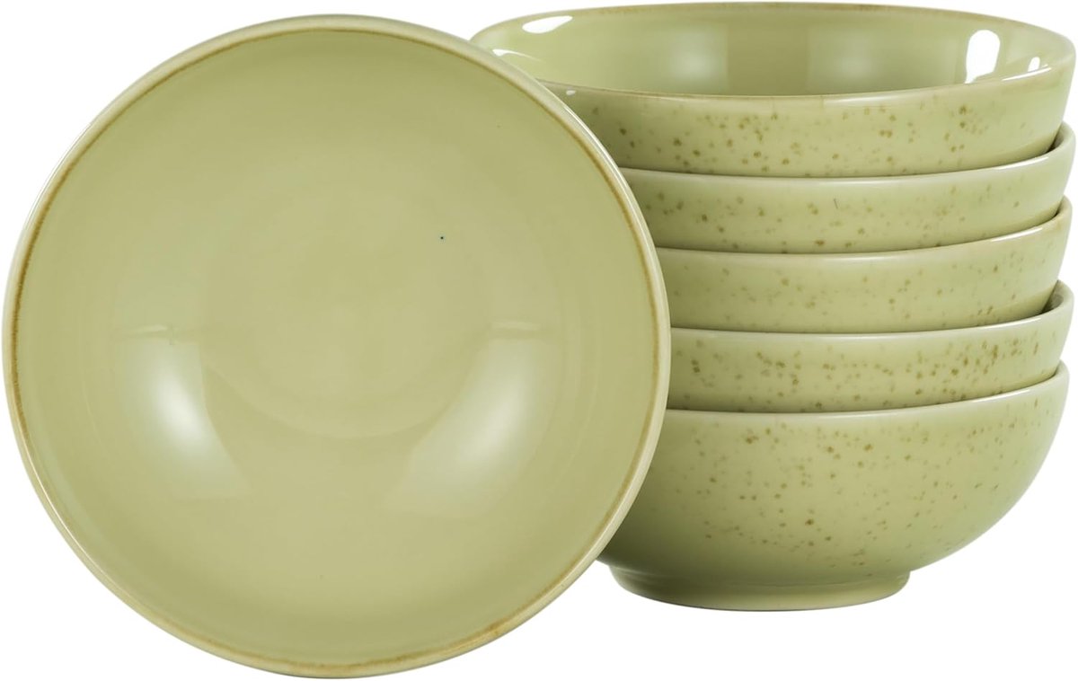 6-delige sojaschaal 8 cm, Nature Collection, EARTH 22085, steengoed