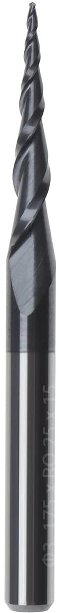Neus End Mill met 0.25mm Bal Neus Massief Wolfraamcarbide 2 Fluiten TiAIN Coated CNC Graveergereedschap 1/8 Inch Schacht voor CNC Machining Centers