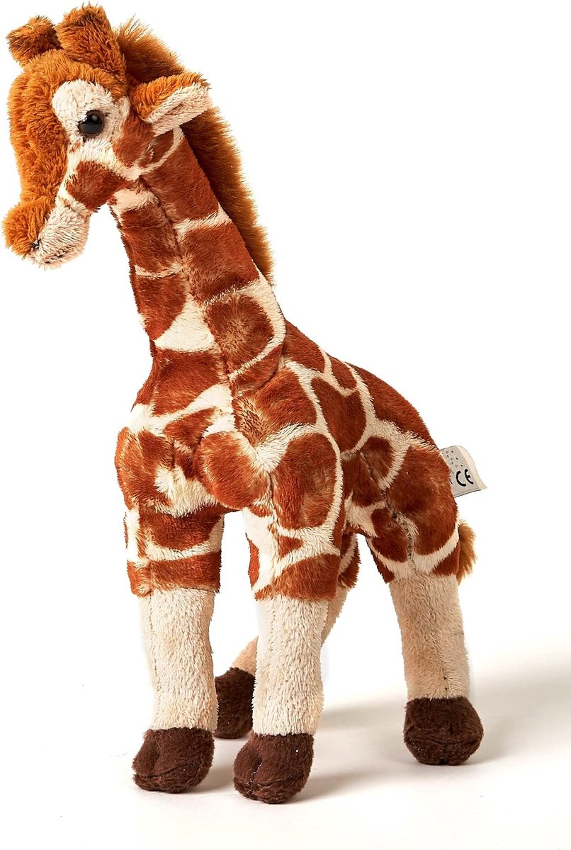 - Giraf, staand - 27 cm (hoogte) - pluche giraffe - pluche dier, knuffeldier