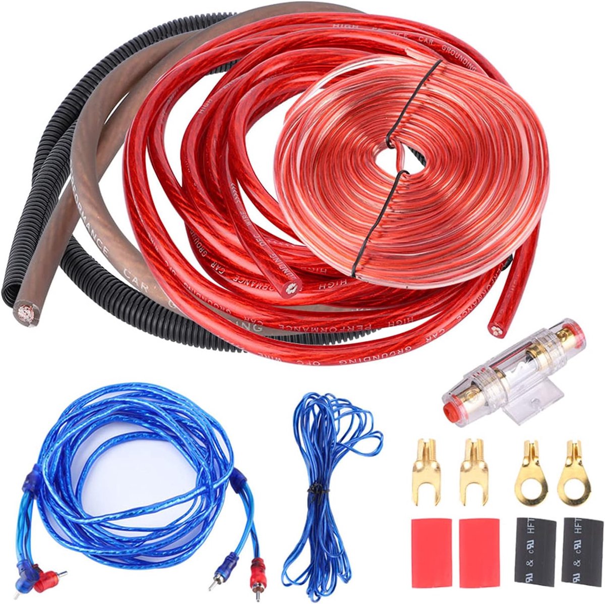Subwoofer Kabelset, Versterker Installatie Kabelsets Auto Versterker Bedrading Versterker Luidspreker Installatie Kabel Kabelset met Zekering Versterker Bedrading Kits