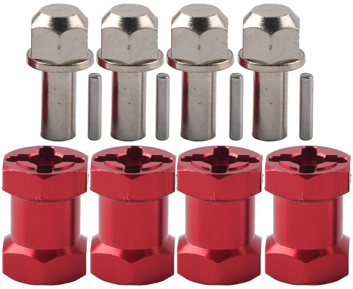 RC auto 1/14 wielafstandhouder, RC 12 mm zeskantige wielnaaf metalen adapter voor Hsp afstandsbediening rupsband automodelaccessoires (lengte 17 mm)