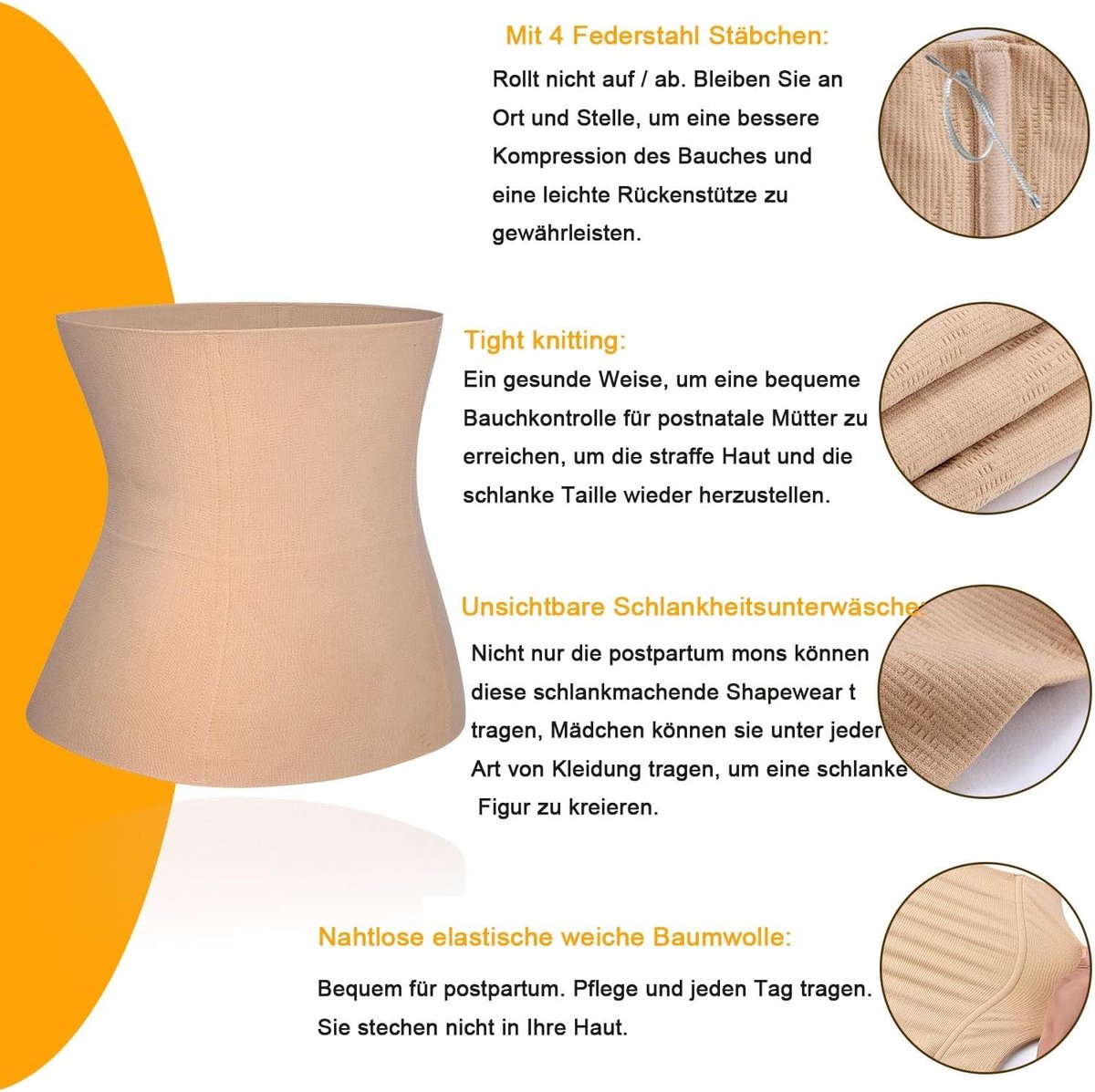 2-In-1 Postpartale Ondersteuning Voor Dames Sterk Vormend Buikweg Corset Elastisch Herstel Buiktaille Taillevormer Shapewear