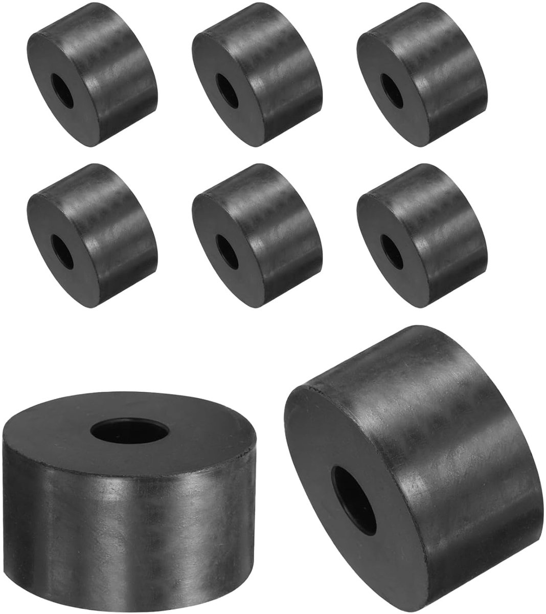8 stuks afstandhouders van rubber, 50 mm OD x 15 mm ID x 30 mm hoogte, afstandhouders, rond, trillingsbestendig, bussen, ringen, afdichtringen, dikke sluitringen voor autoaccessoires