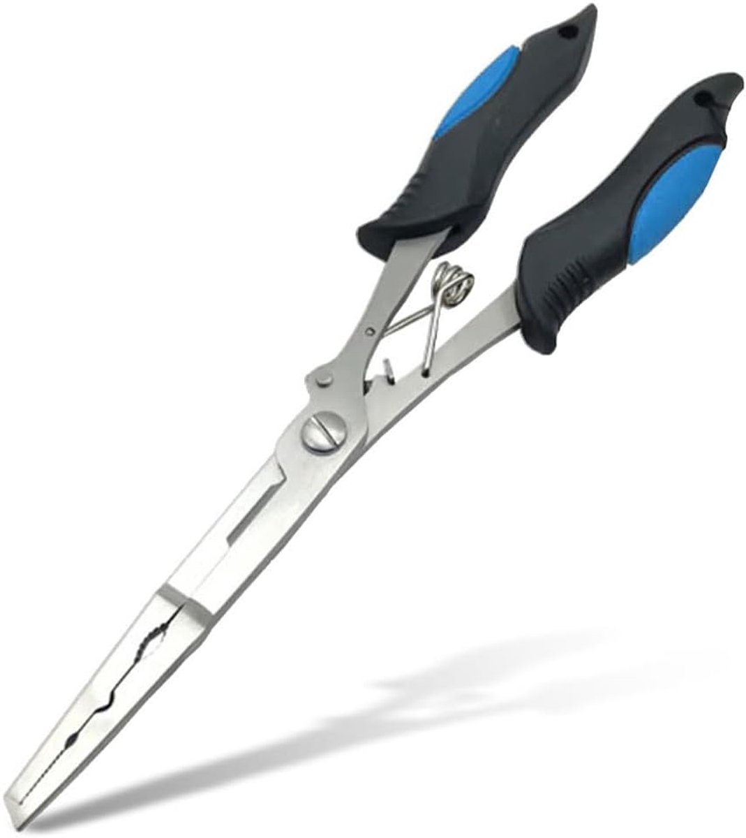 Neus Vissen Tang Rvs Haak Remover Vlecht Lijn Snijders Split Ring Tang Voor Zoetwater Zoutwater 9" Blauw