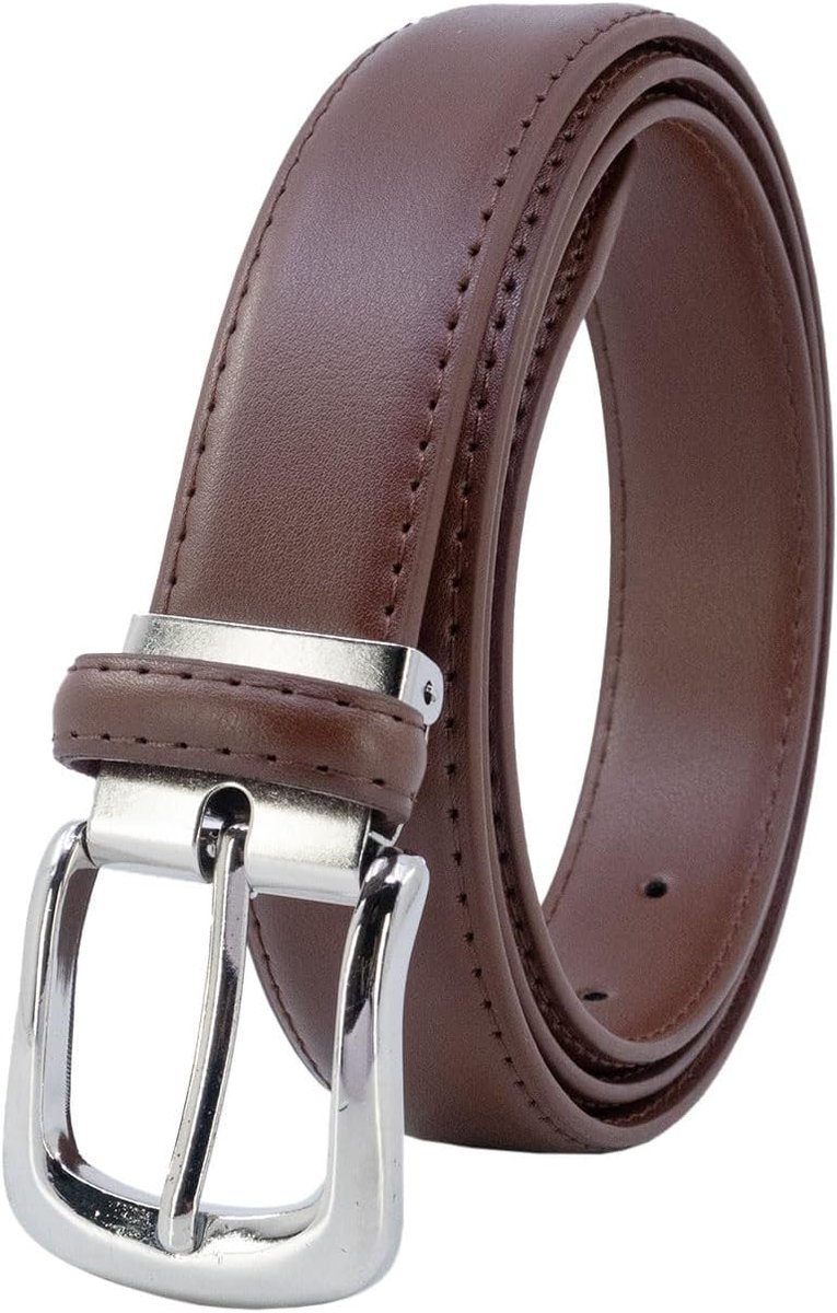 riem 3 cm korst rundleer verstelbare gesp zilveren gesp 120 cm