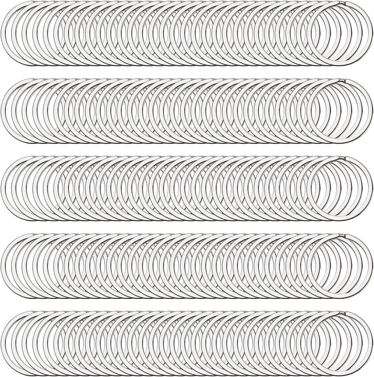 150 Metalen Sleutelhangers, 25Mm Verbindende Gespen, Geschikt Voor Sleutelhangers, Ambachten, Kantoren, Scholen.