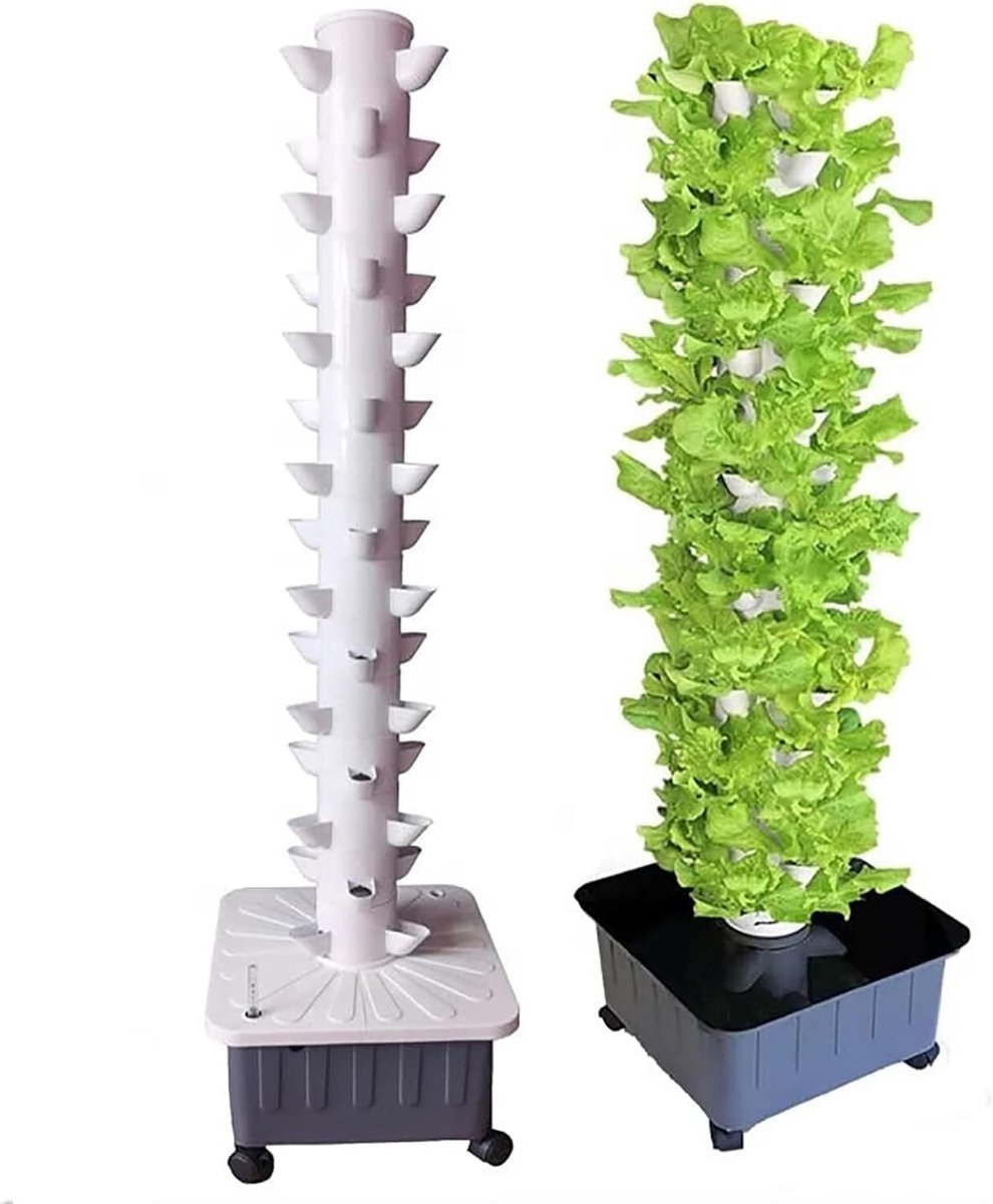 15 lagen 45 gaten hydrocultuur torenkit Verticaal hydrocultuur kweeksysteem Aquaponics kweeksysteem Grondloos hydrocultuur toren kweeksysteem voor kruiden en groenten