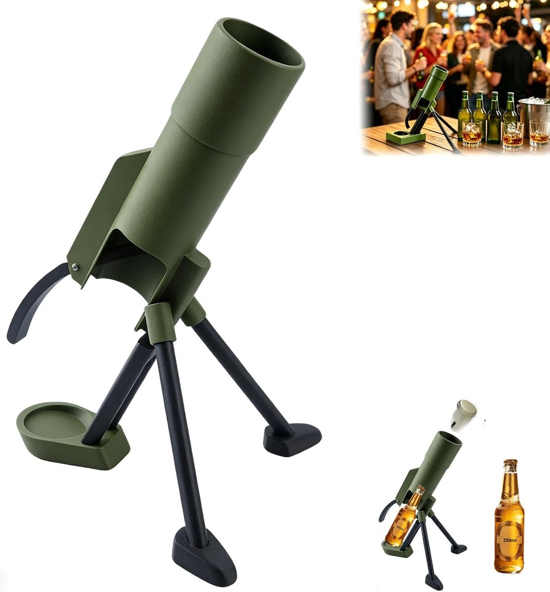 Bierflessen vijzel flesopener