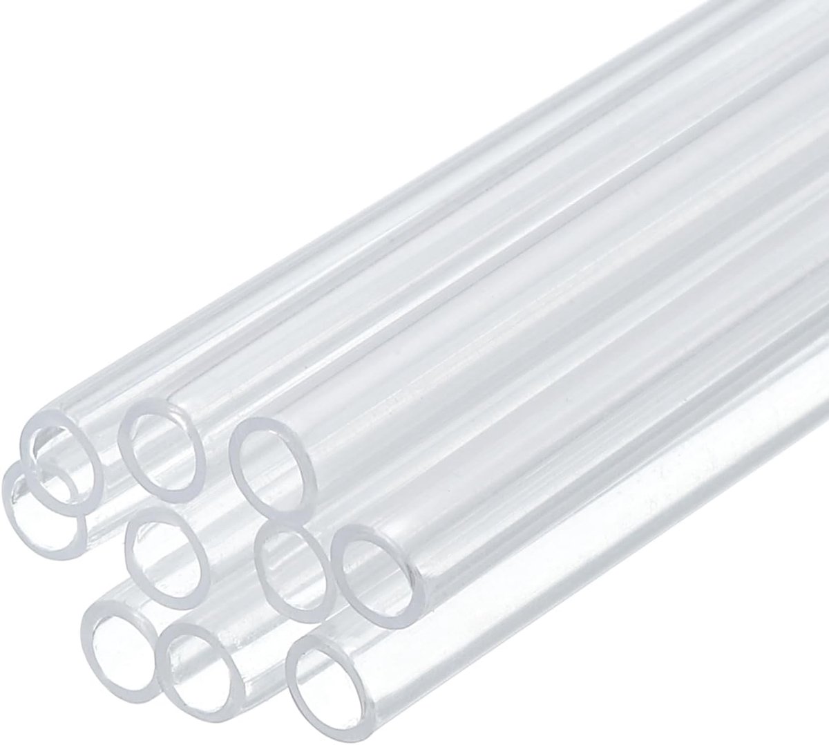 Kunststof slang, 3 mm ID x 4 mm OD (0,5 meter), 10 stuks, flexibel, geschikt voor levensmiddelen en transparant, voor drinkwater, huishouden en industrie