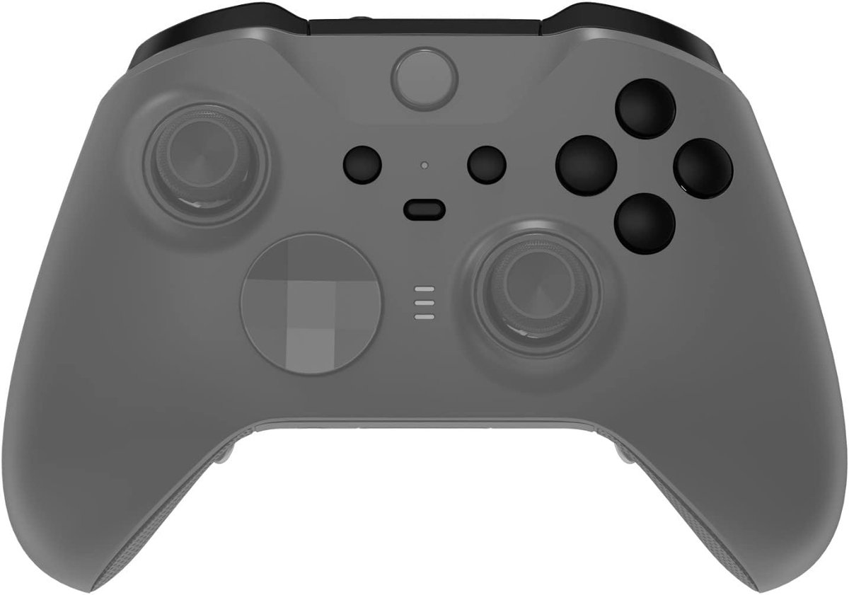 EXtremeRate Zwart Vervangende Knoppen voor Xbox One Elite Series 2 Controller, LB RB LT RT Bumpers Triggers ABXY Start Terug Synchronisatie Profiel Switch Sleutels voor Xbox One Elite V2 Controller Model 1797