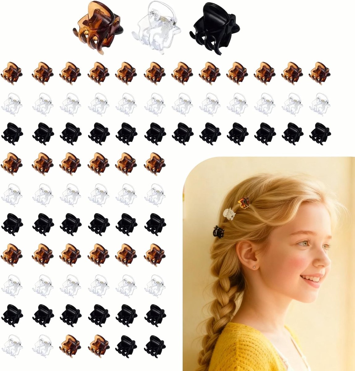 Mini Haarclips Set - Kleine Haaraccessoires - Duurzaam kunststof - Voor dagelijks gebruik - ShopVlot
