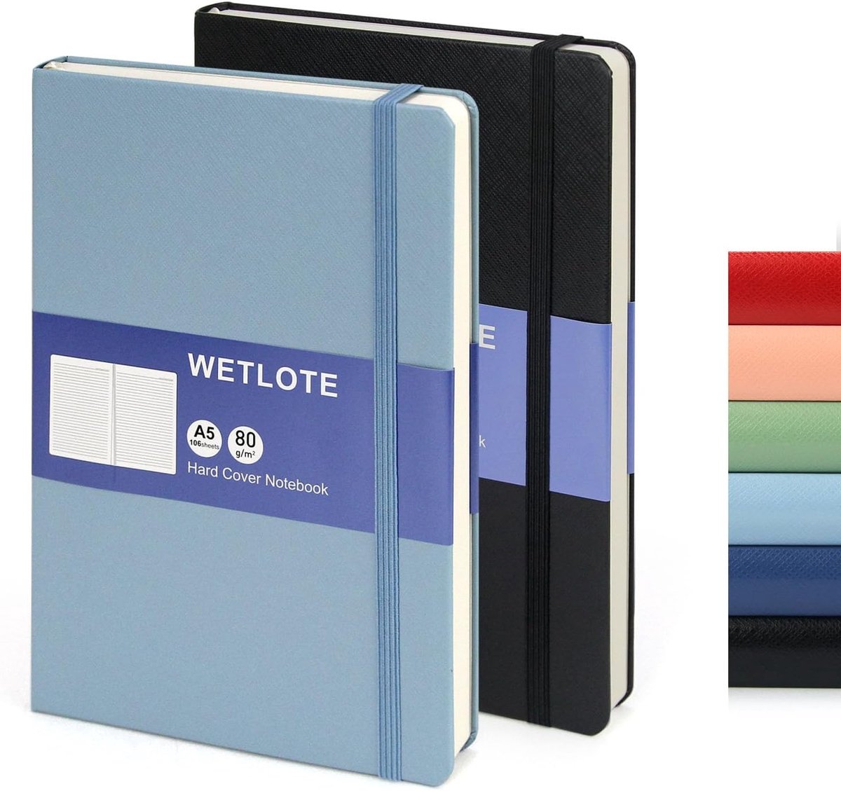 A5 Hardcover Notebook - 104 Genummerde Pagina's - Elastische Band - Ideaal voor Dagboek of Werk - ShopVlot