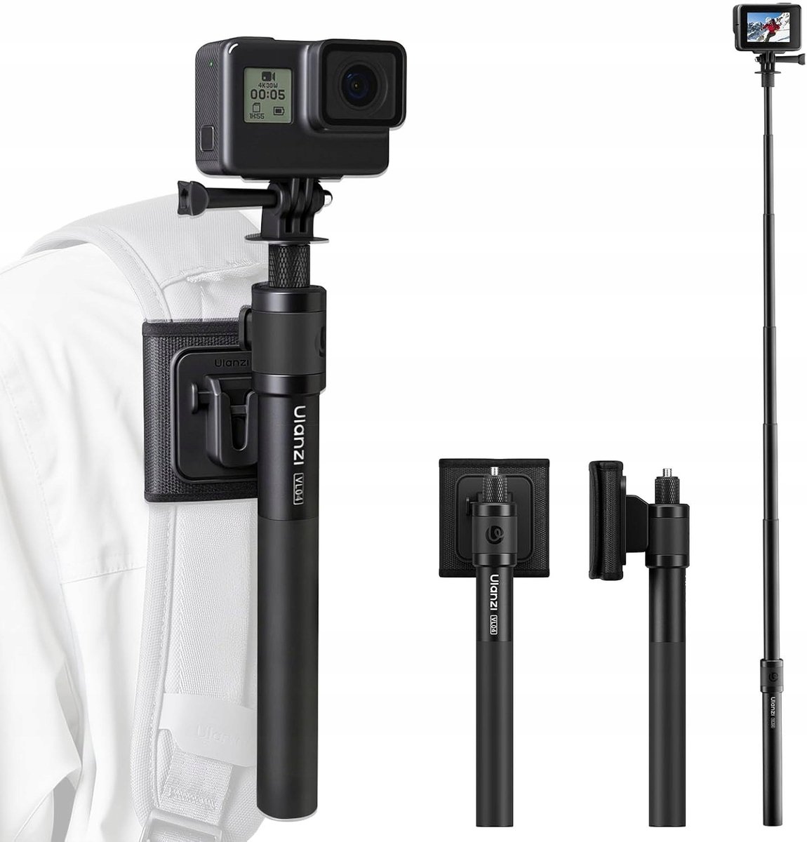Merkloze Selfie Stick Monopod 114cm met Schouderband