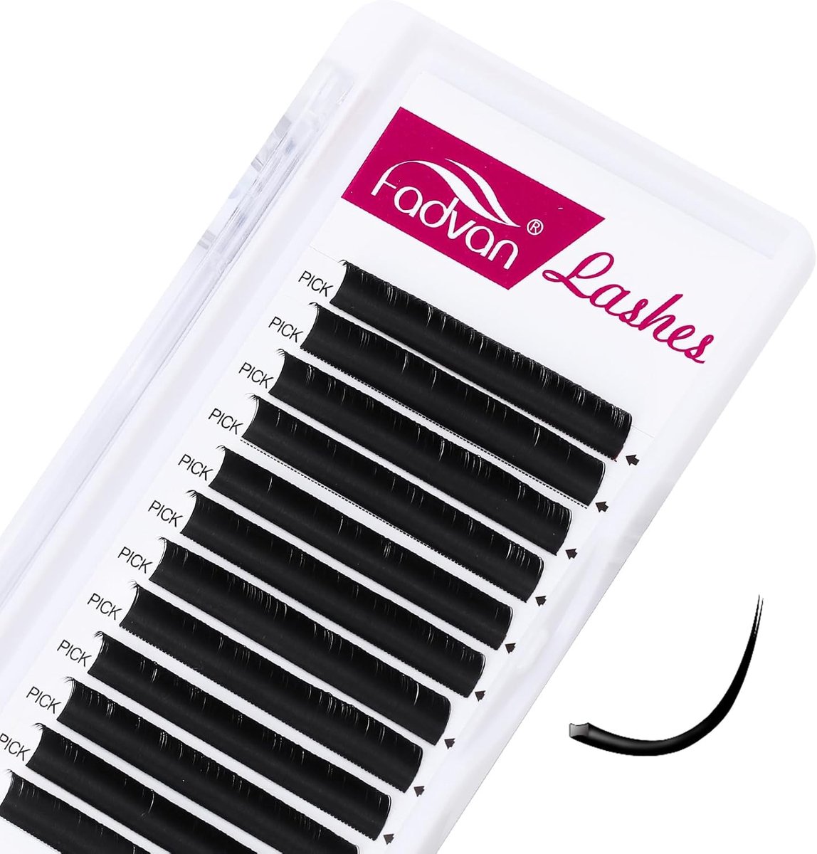 Wimperextensies flat 0.20C curl mix 8-14mm - Elliptische flat false wimpers - Natuurlijke en langdurige look - ShopVlot