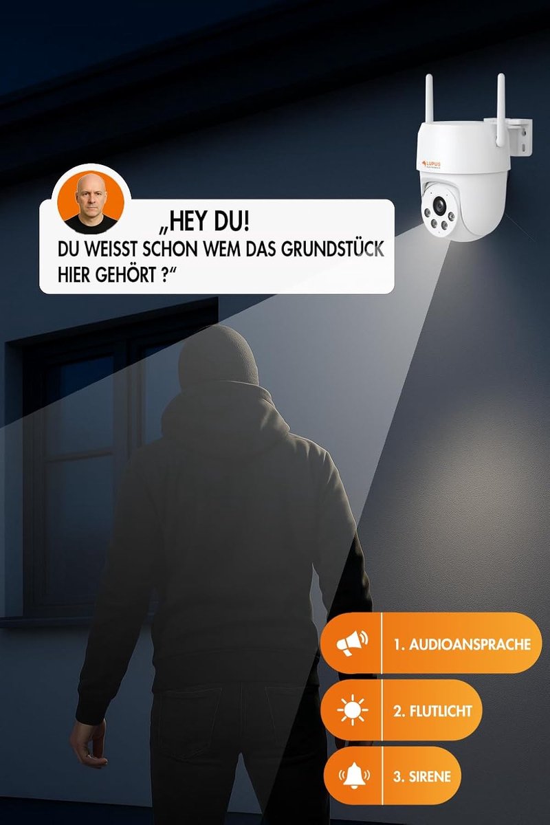 Alarmcamera met AI Object Tracking - WiFi 6 - Fluitrespons - Actieve bescherming tegen inbraak - ShopVlot