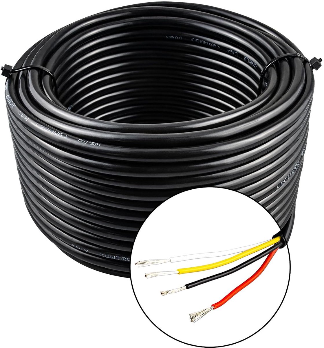 4-draads kabel 20 m - 4 x 0.5 mm² - PVC met tinkoper - ideaal voor laagspanningsverlichting - ShopVlot