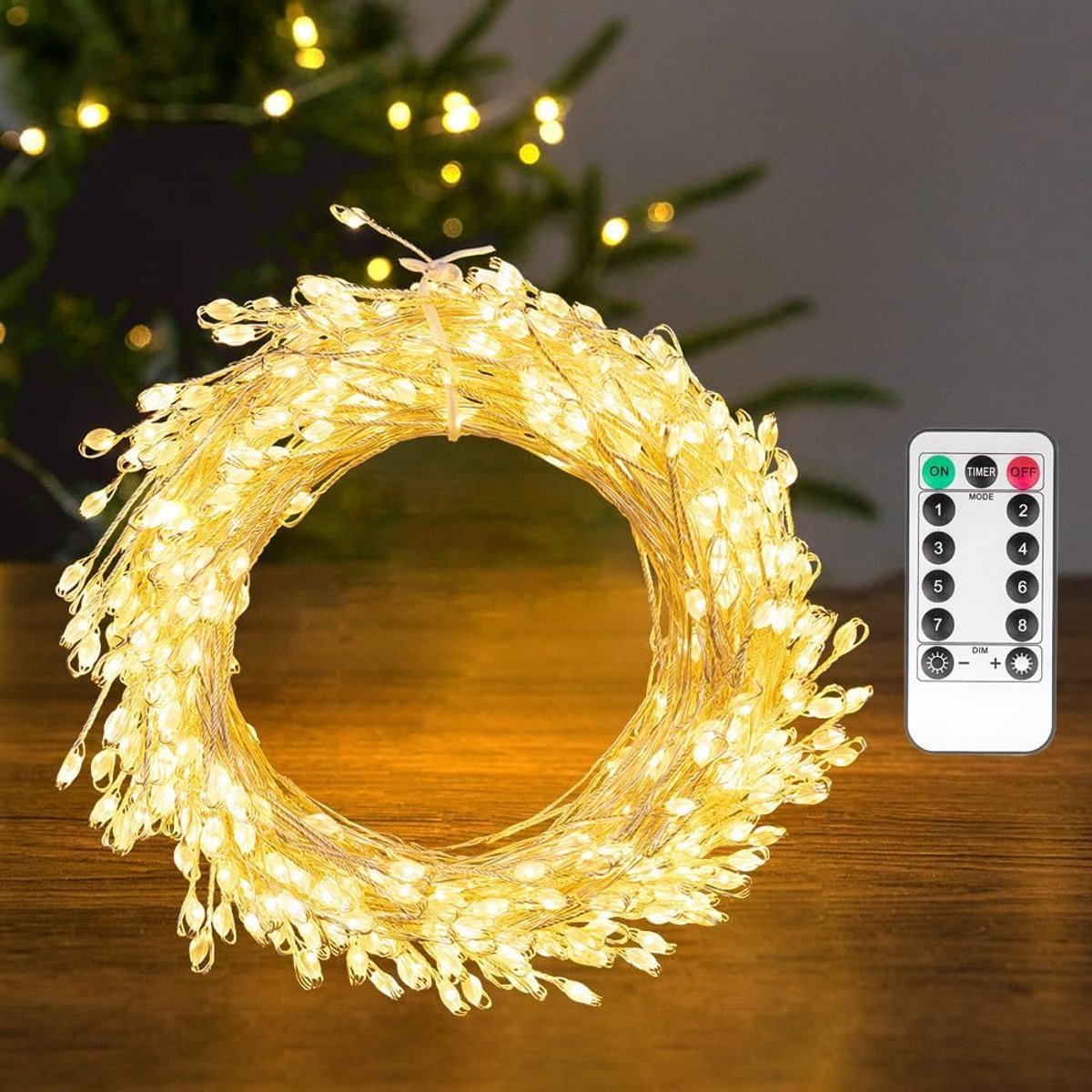 Sfeervolle fairy lights 15 meter - 500 LEDs - zilveren draad - 8 verlichtingsmodi voor binnen en buiten - ShopVlot