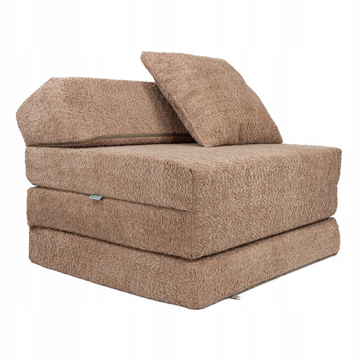Markless Opvouwbaar Reisbed/Fauteuil Bouclé Poederbruin